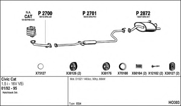 FENNO HO303 Exhaust System